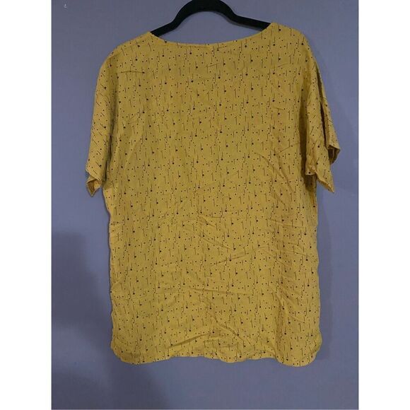 Misslook Mustard Yellow Shooting Star Top Size Large - Picture 2 of 4